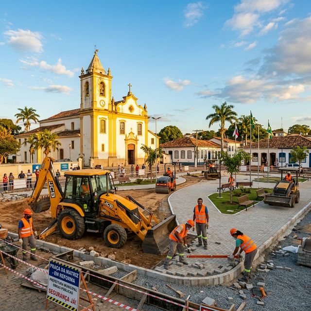 Início das obras na Praça Central traz esperança aos moradores
